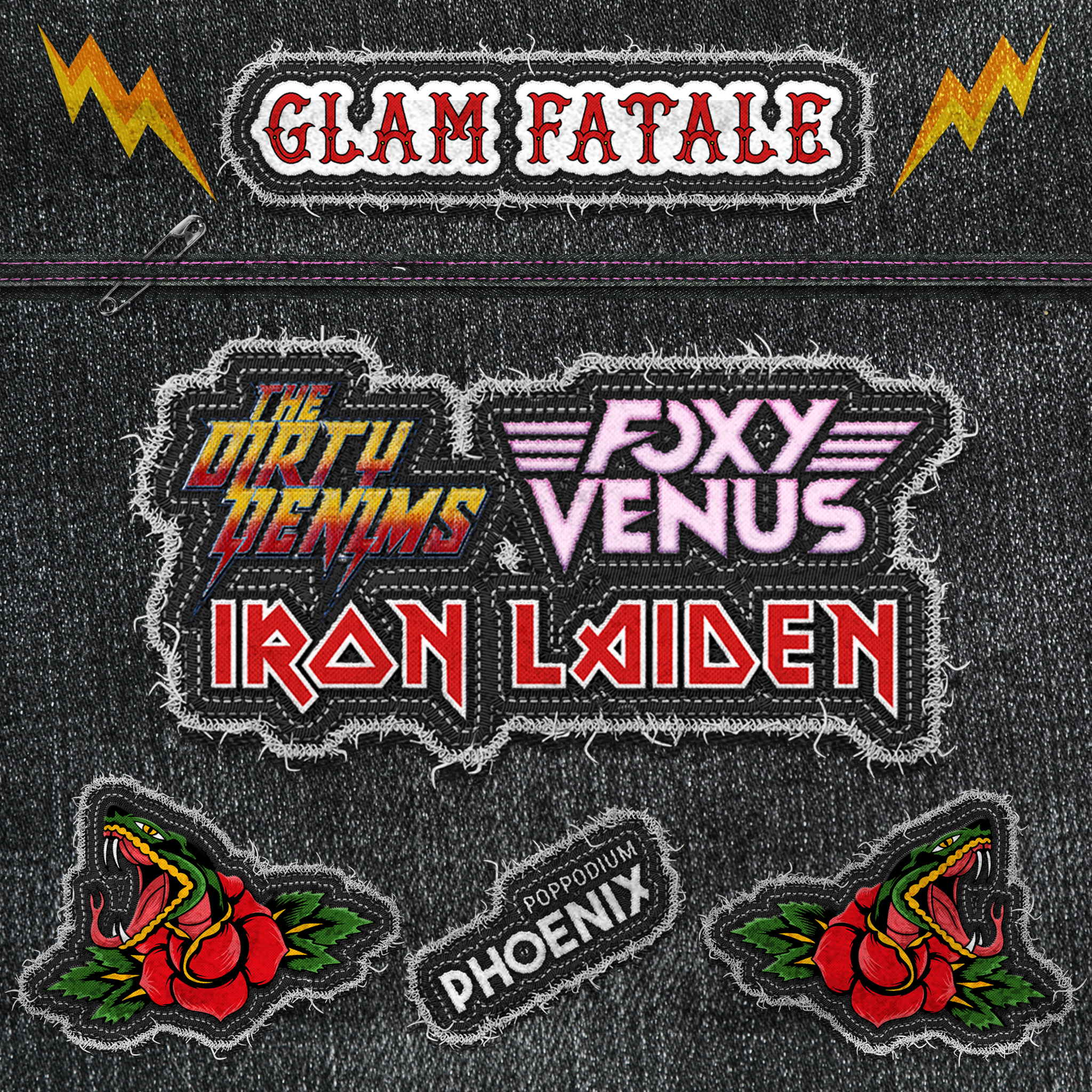 Glam Fatale: The Dirty Denims + Iron Laiden + Foxy Venus + Glam Rock DJ Ed