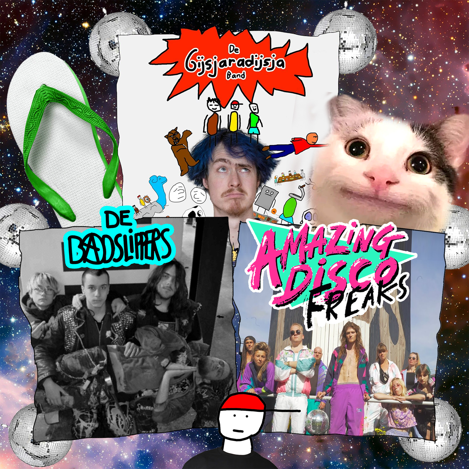 De Gijsjaradijsja Band + Amazing Disco Freaks + De Badslippers