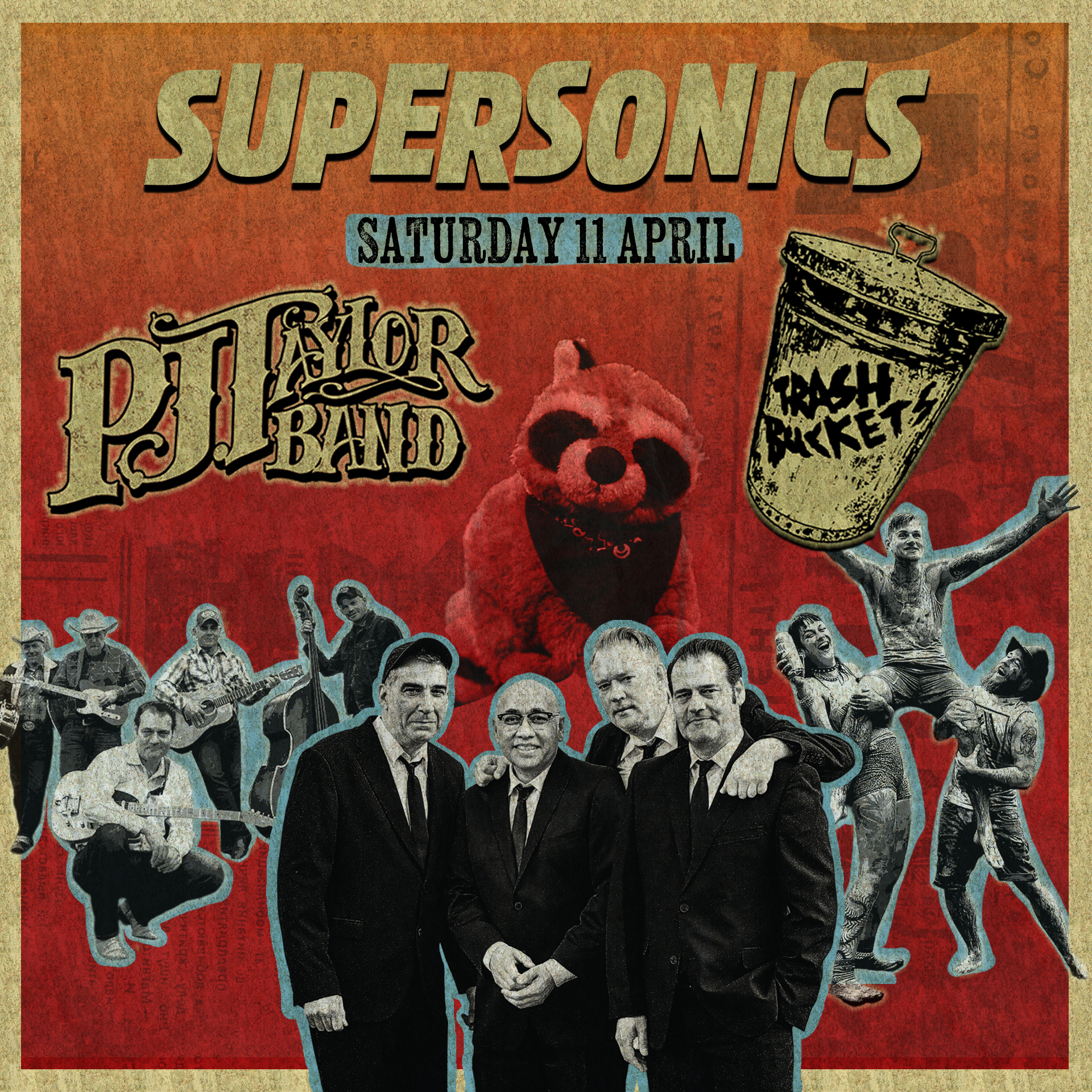 Supersonics + PJ Taylor Band + Trashbuckets | Roots, country & trash!