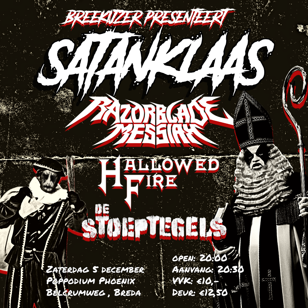 Satanklaas: Razorblade Messiah | Hallowed Fire | Stoeptegels