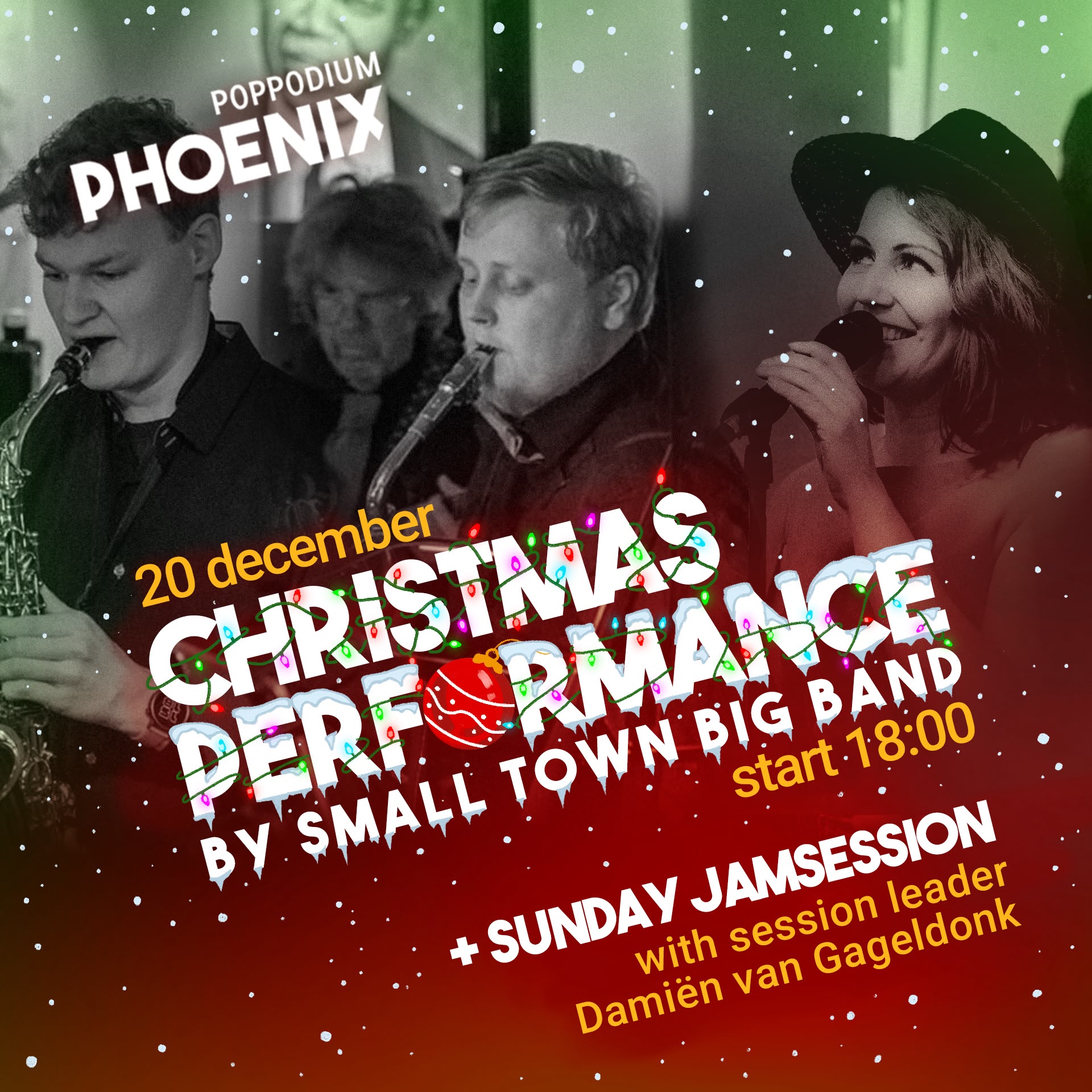 Small Town Big Band + Last Jamsession Of The Year! | Hosted by Damiën van Gageldonk in Poppodium Phoenix, Breda